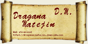 Dragana Matejin vizit kartica